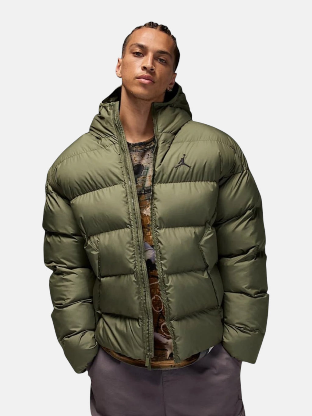 Пуховик чоловічий Air Jordan Brooklyn Therma-FIT Olive HV0532-222