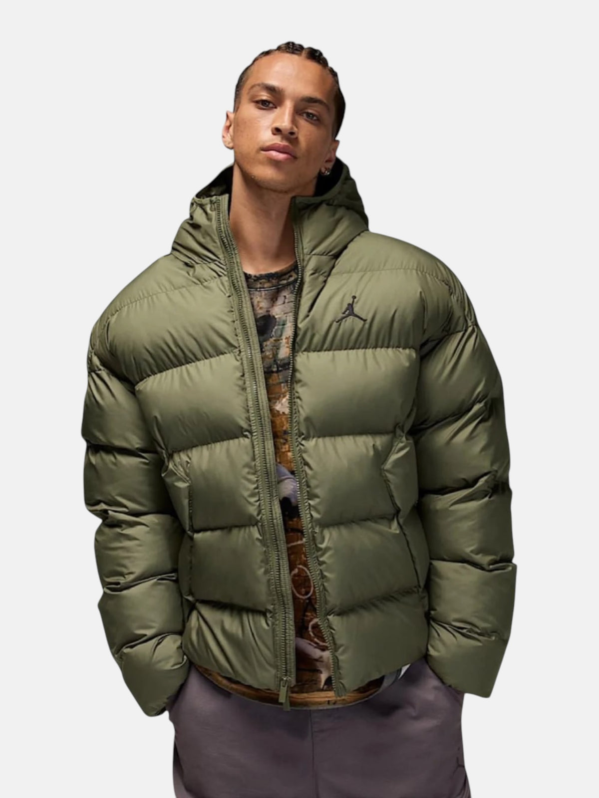 Пуховик чоловічий Air Jordan Brooklyn Therma-FIT Olive HV0532-222