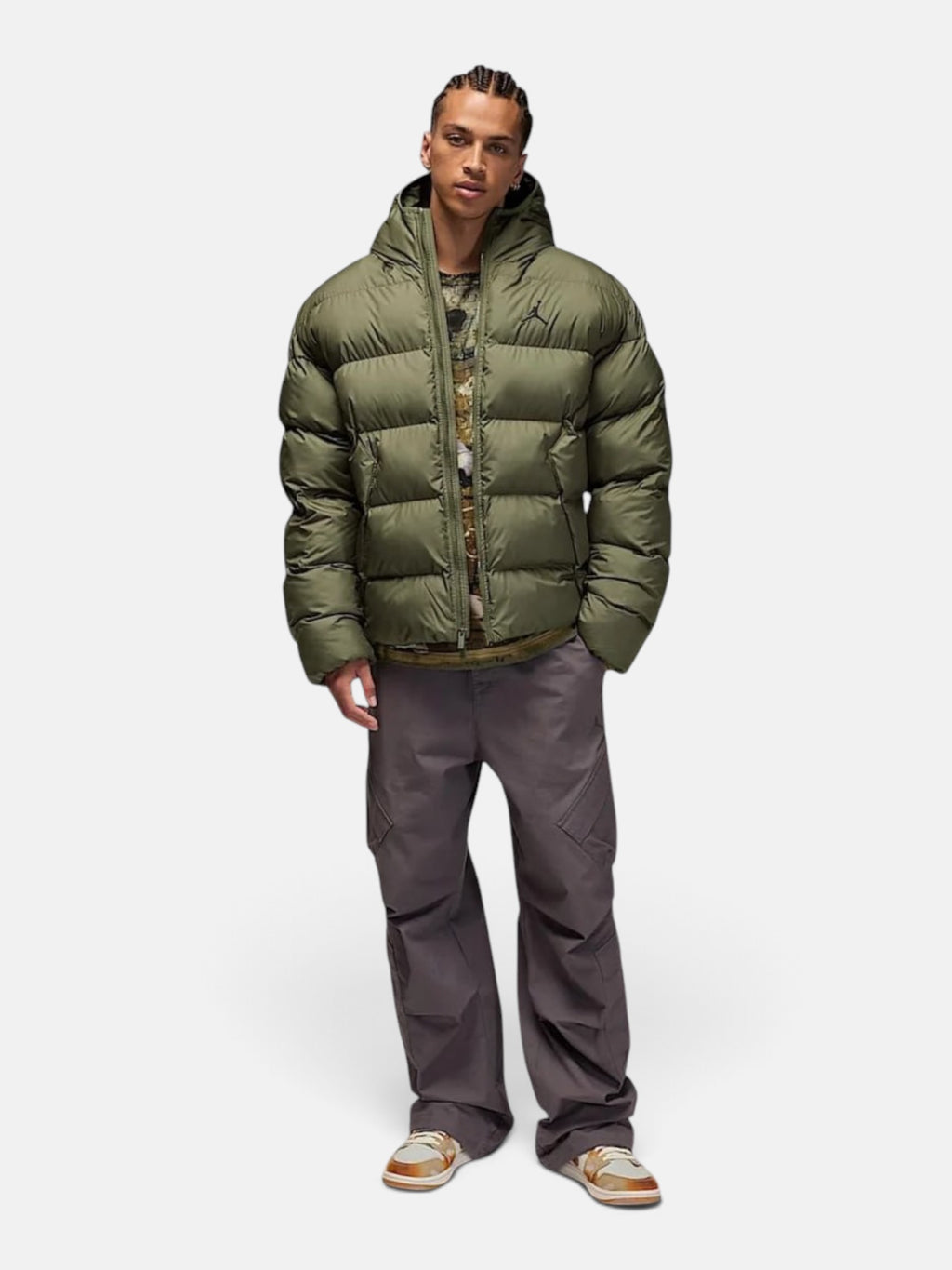 Пуховик чоловічий Air Jordan Brooklyn Therma-FIT Olive HV0532-222