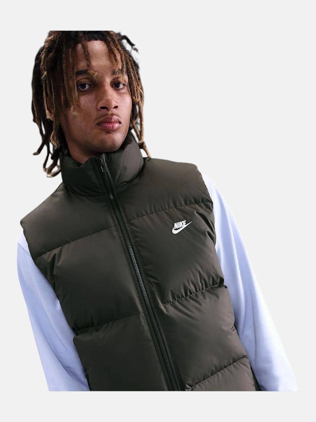 Жилетка чоловіча Nike Sportswear Club Sf Club Puffer Vest Olive IB2977-355