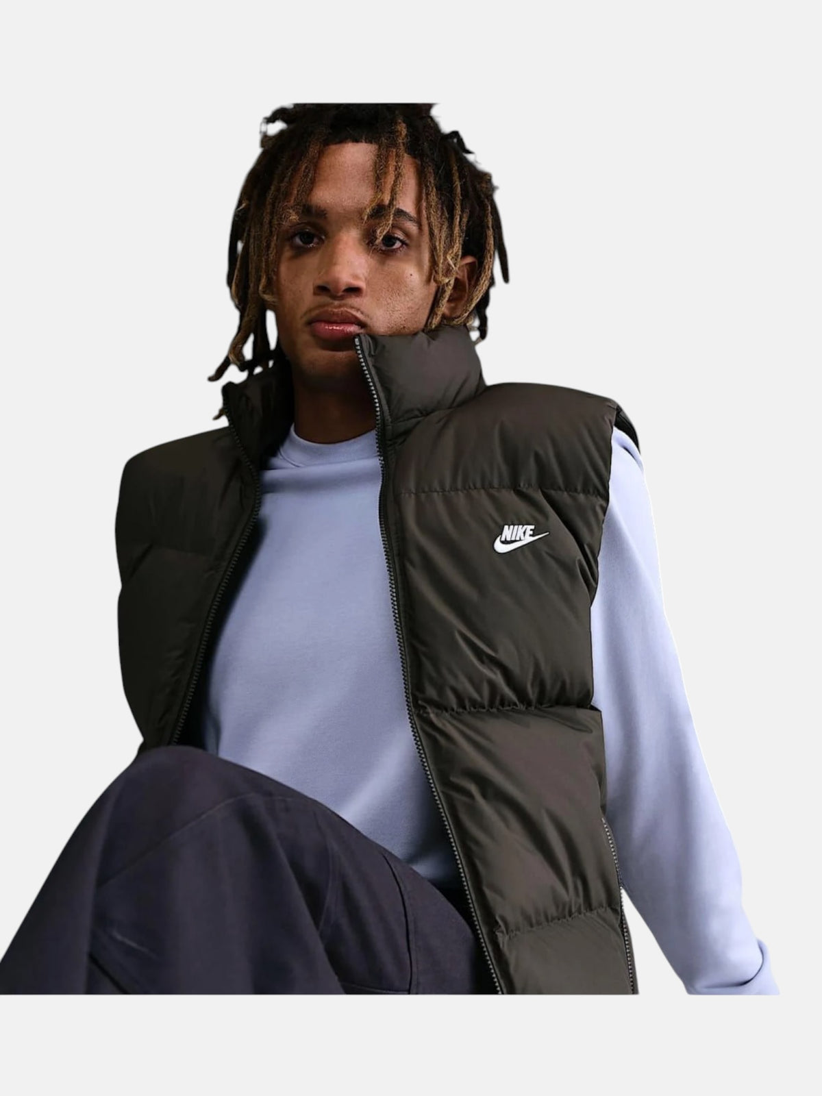 Жилетка чоловіча Nike Sportswear Club Sf Club Puffer Vest Olive IB2977-355