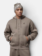 Толстовка чоловіча Air Jordan Brooklyn Fleece Oversized Full-Zip Olive Grey/Black IB7231-040