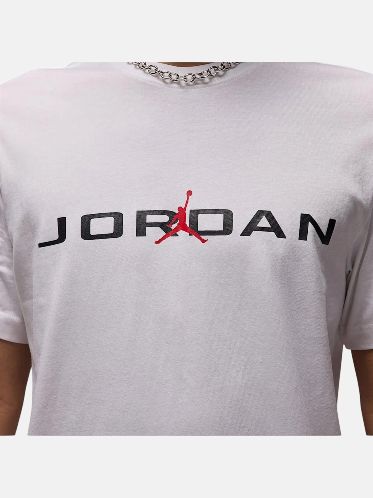 Футболка чоловіча Air Jordan Air White/Black/Gym Red IB7353-101