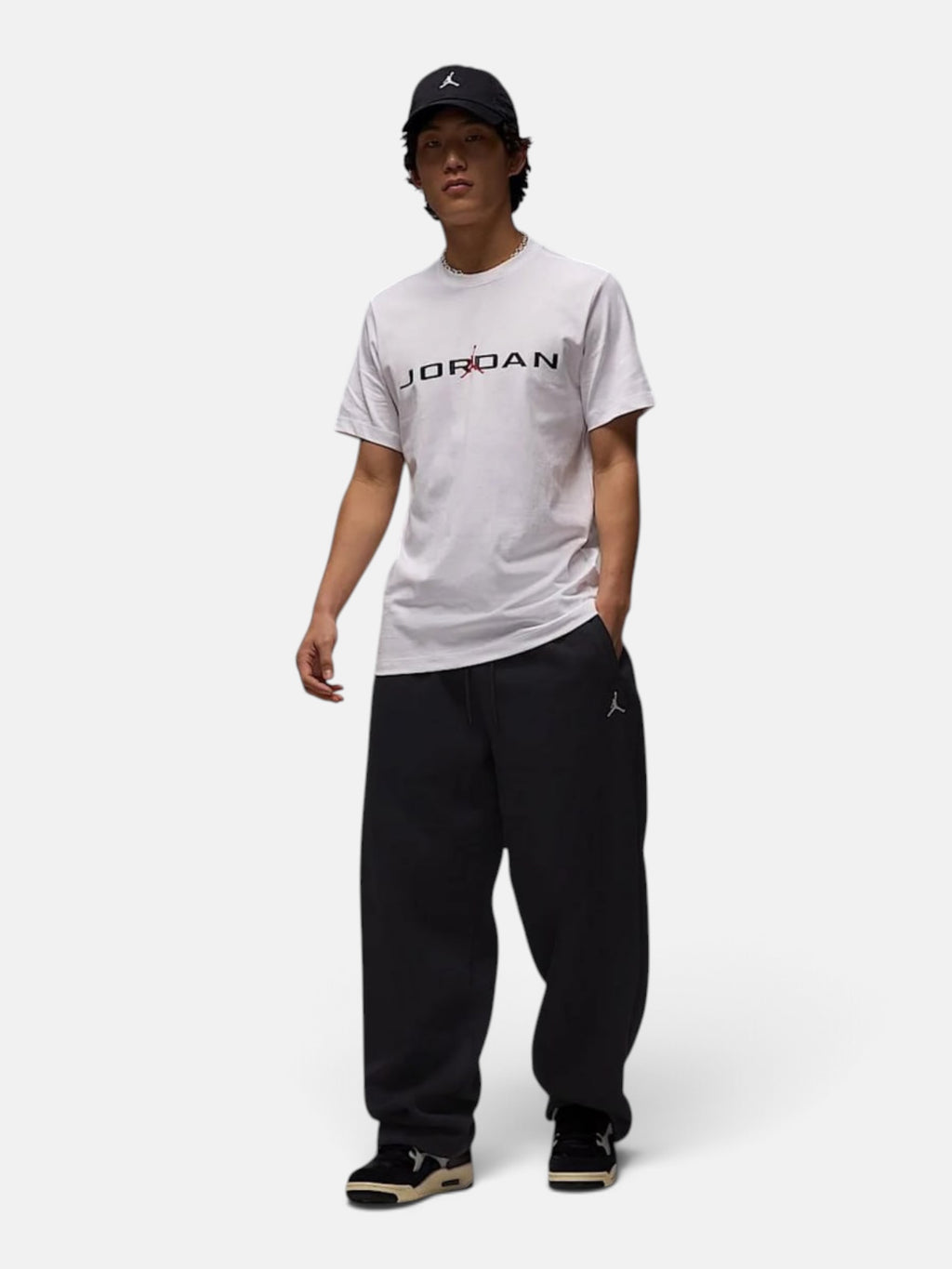 Футболка чоловіча Air Jordan Air White/Black/Gym Red IB7353-101