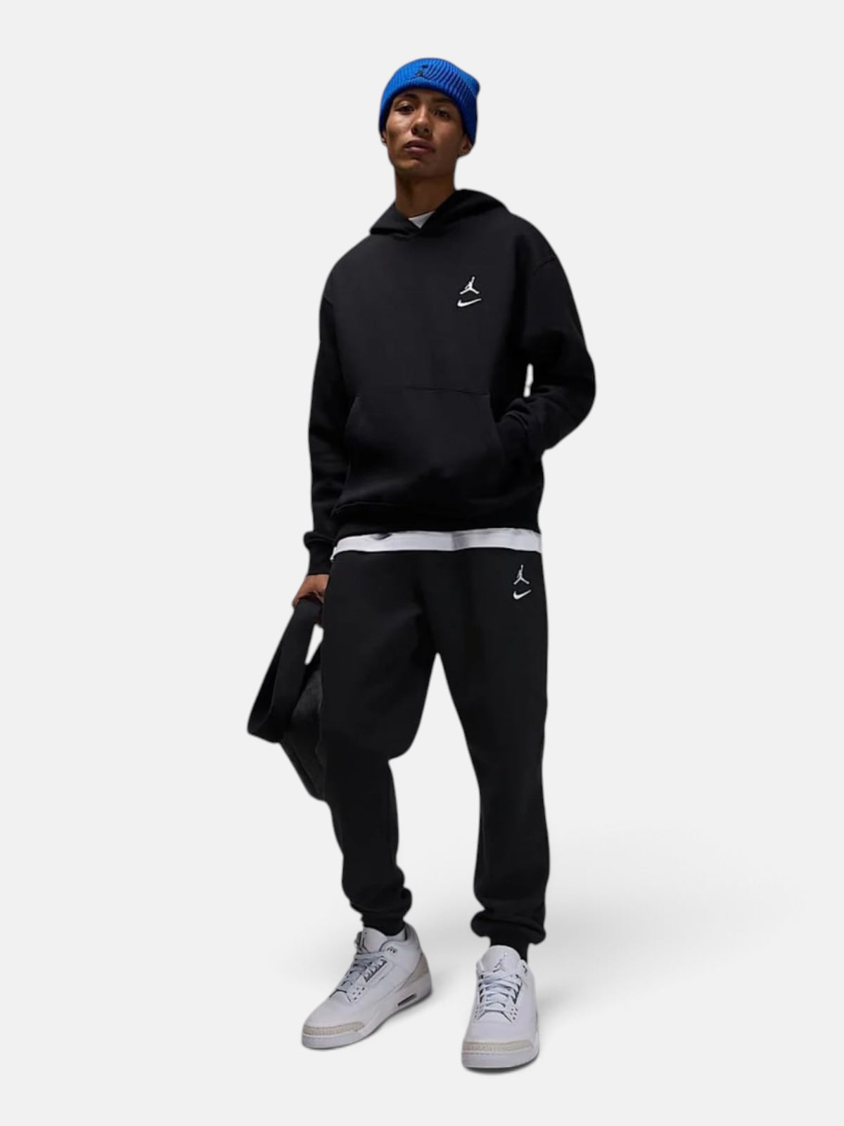 Спортивний костюм чоловічий Air Jordan Swoosh Brooklyn Fleece Pullover And Jogger Set Black II2593-010/IM1361-010