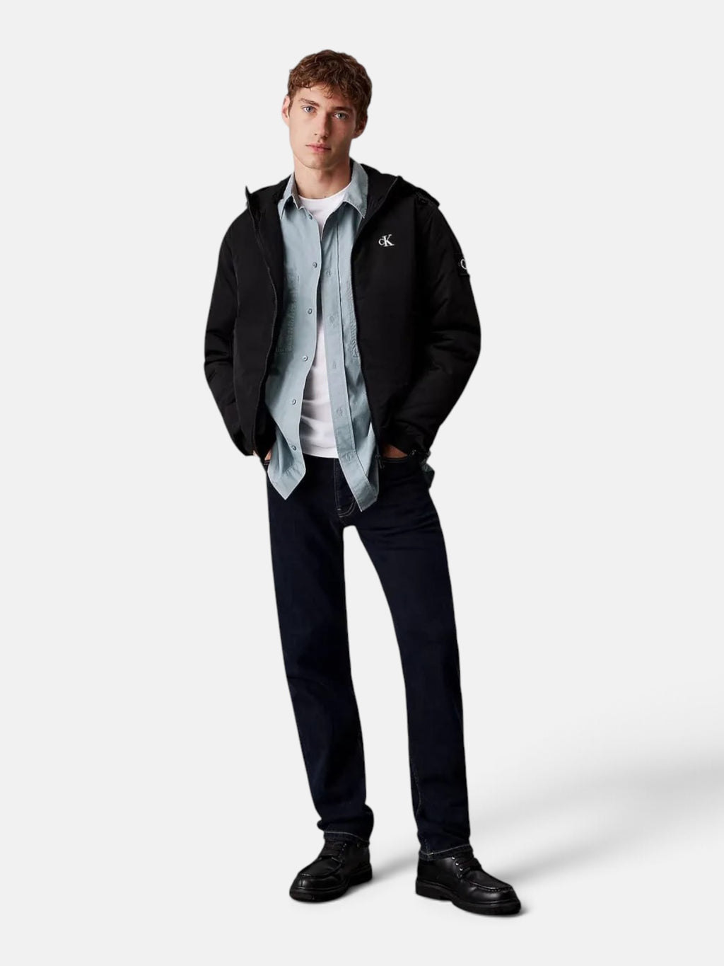 Куртка чоловіча Calvin Klein Jeans Padded Hooded Harrington Black J30J325596
