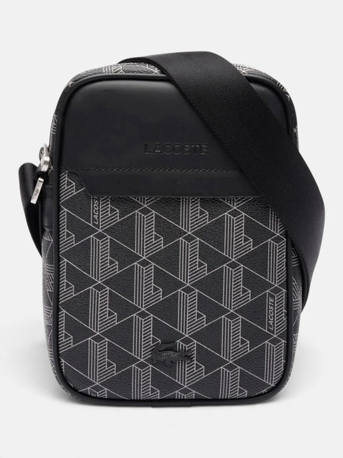 Сумка чоловіча Lacoste The Blend Monogram Grey/Black NH4410LX.H45
