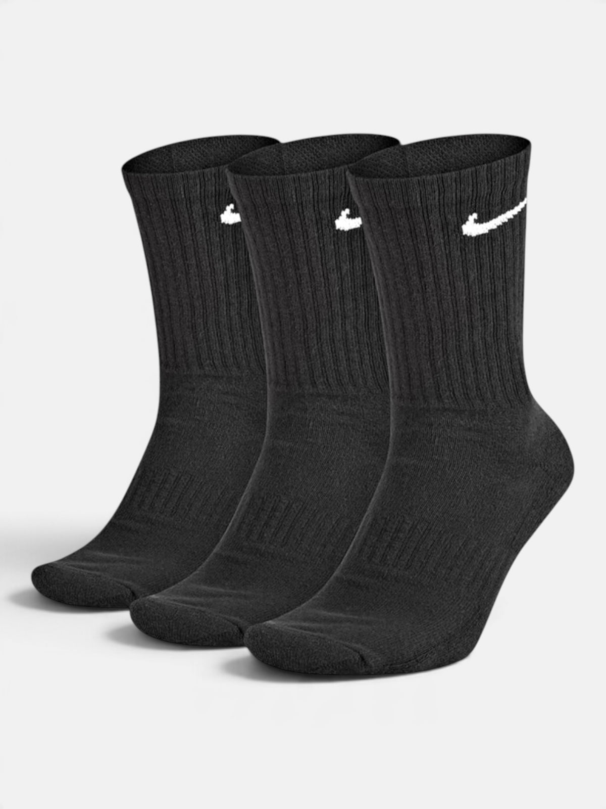Шкарпетки унісекс Nike Everyday Cushioned Crew (3 пари) Black/White SX7664-010