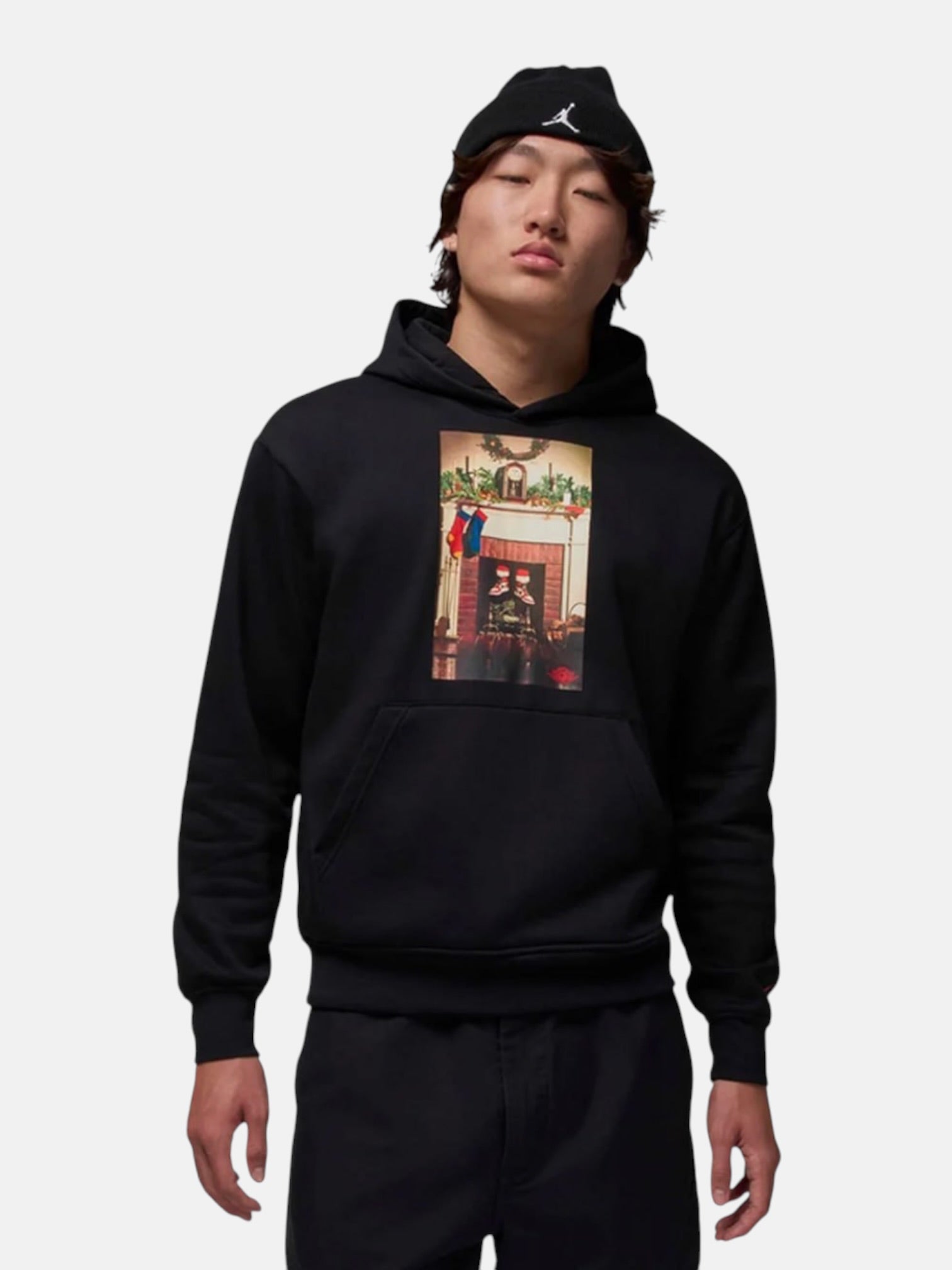Худі чоловіче Air Jordan Jumpman "Chimney" Fleece Pullover Black HQ5654-010