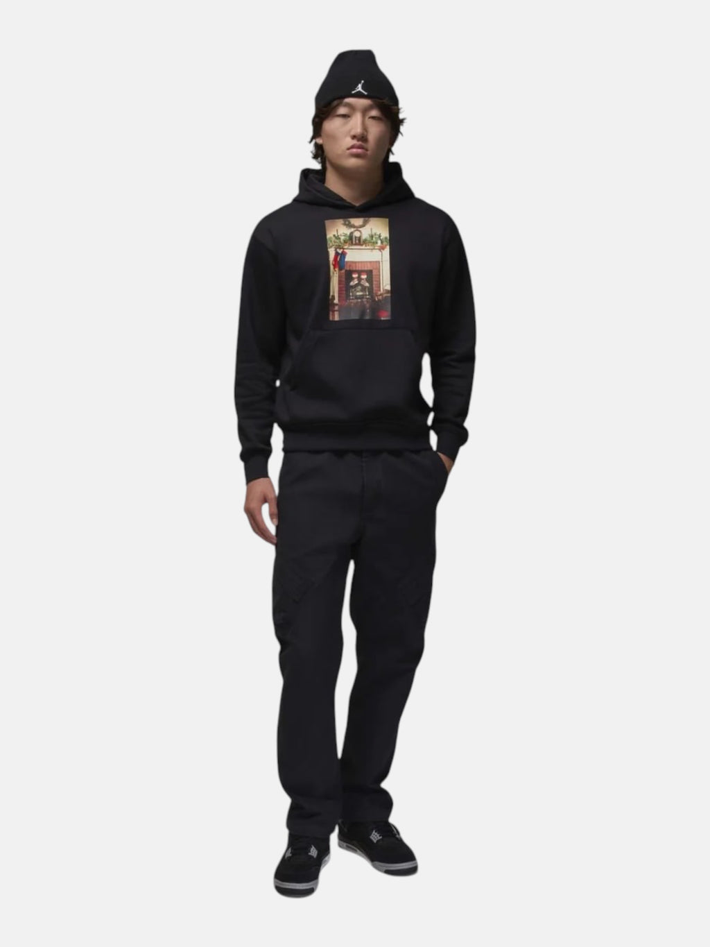 Худі чоловіче Air Jordan Jumpman "Chimney" Fleece Pullover Black HQ5654-010