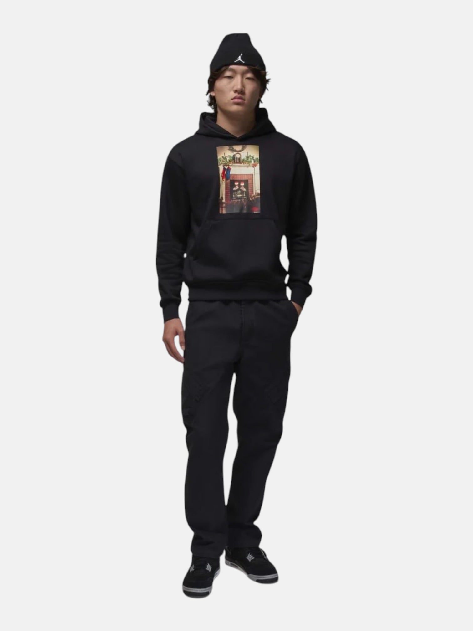 Худі чоловіче Air Jordan Jumpman "Chimney" Fleece Pullover Black HQ5654-010