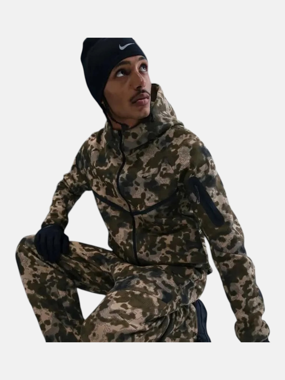 Толстовка чоловіча Nike Tech Fleece Windrunner Camo "Olive" HV0955-276