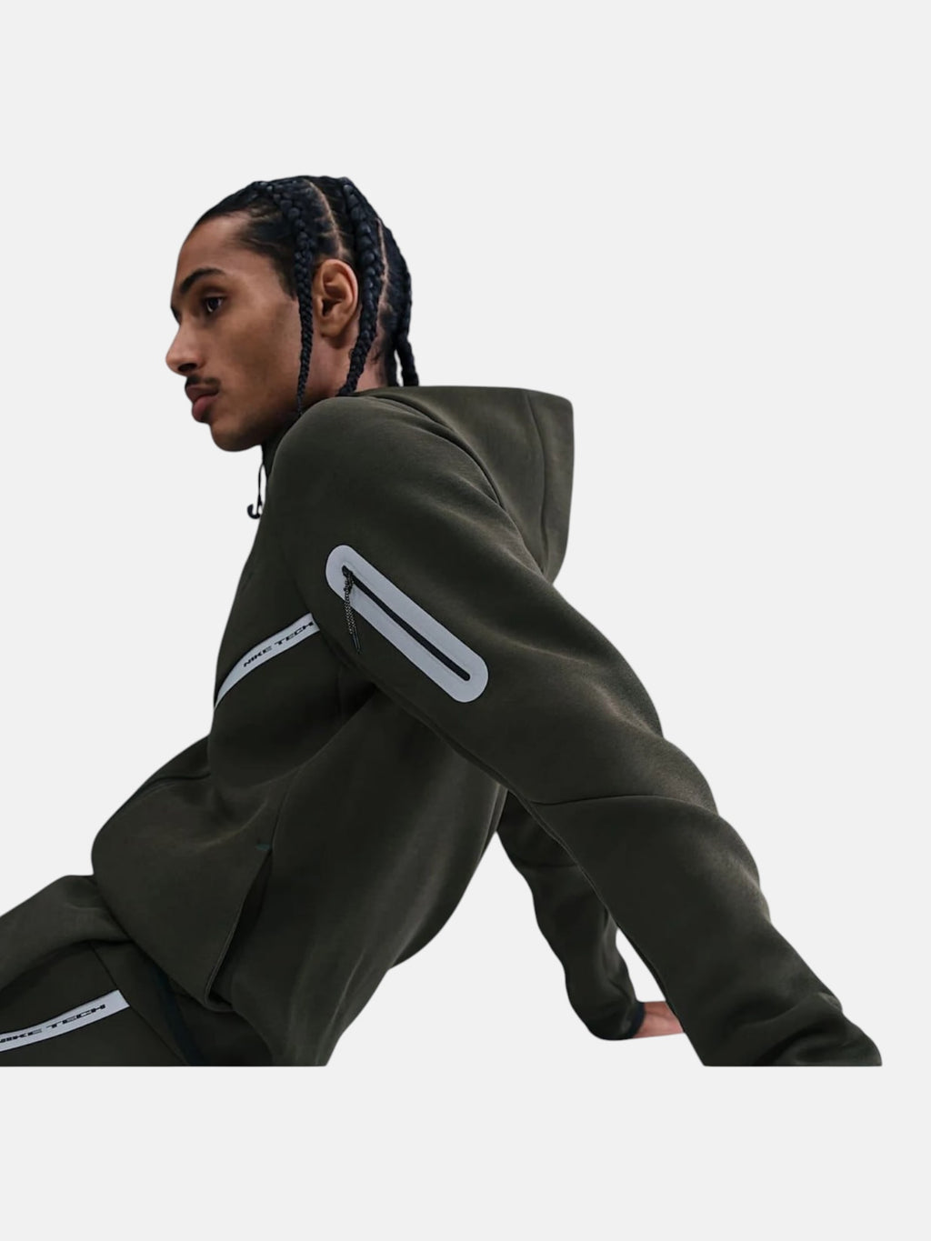 Толстовка чоловіча Nike Tech Fleece Windrunner Full-Zip Reflective "Olive" IM6537-355