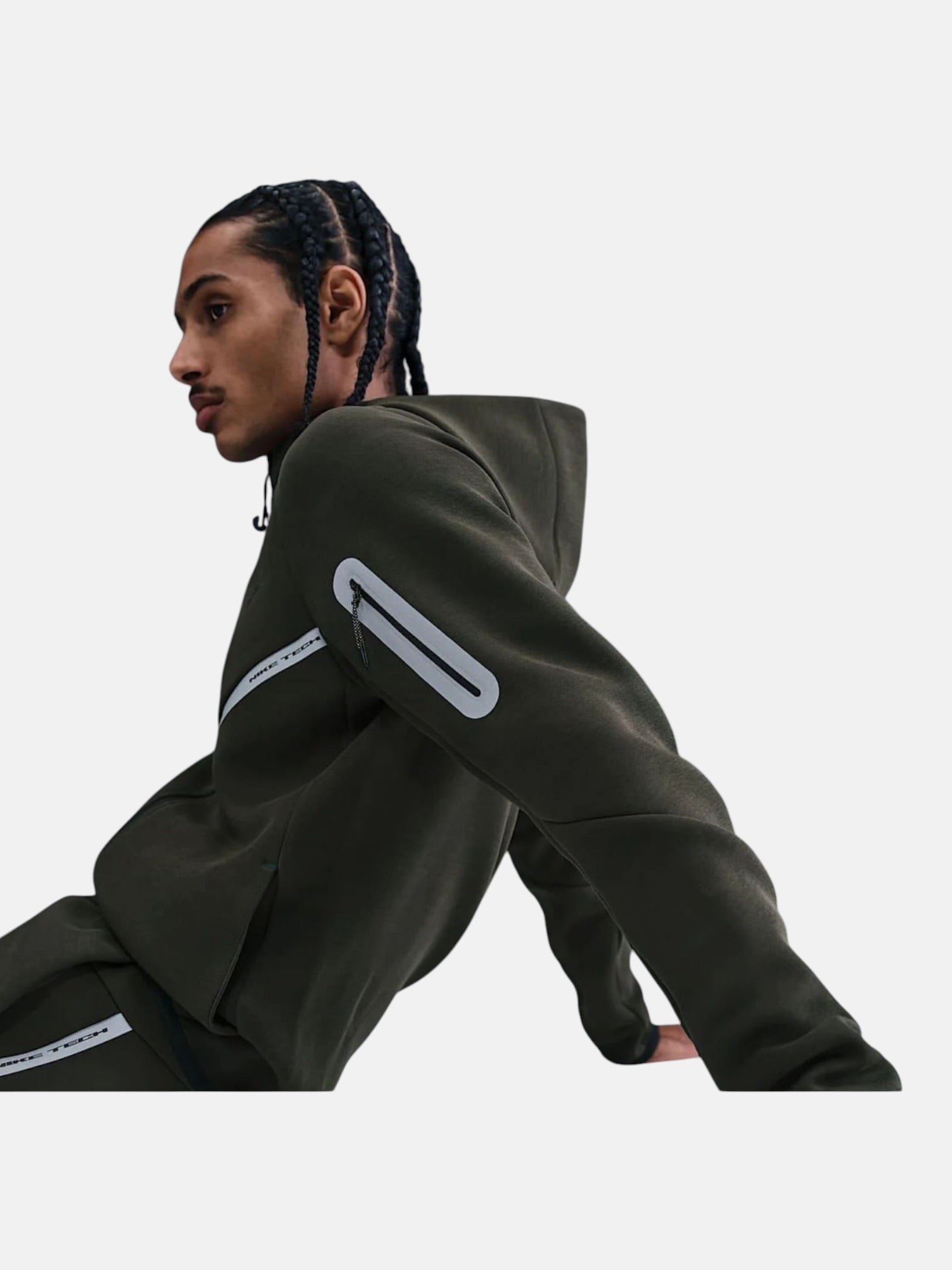 Толстовка чоловіча Nike Tech Fleece Windrunner Full-Zip Reflective "Olive" IM6537-355