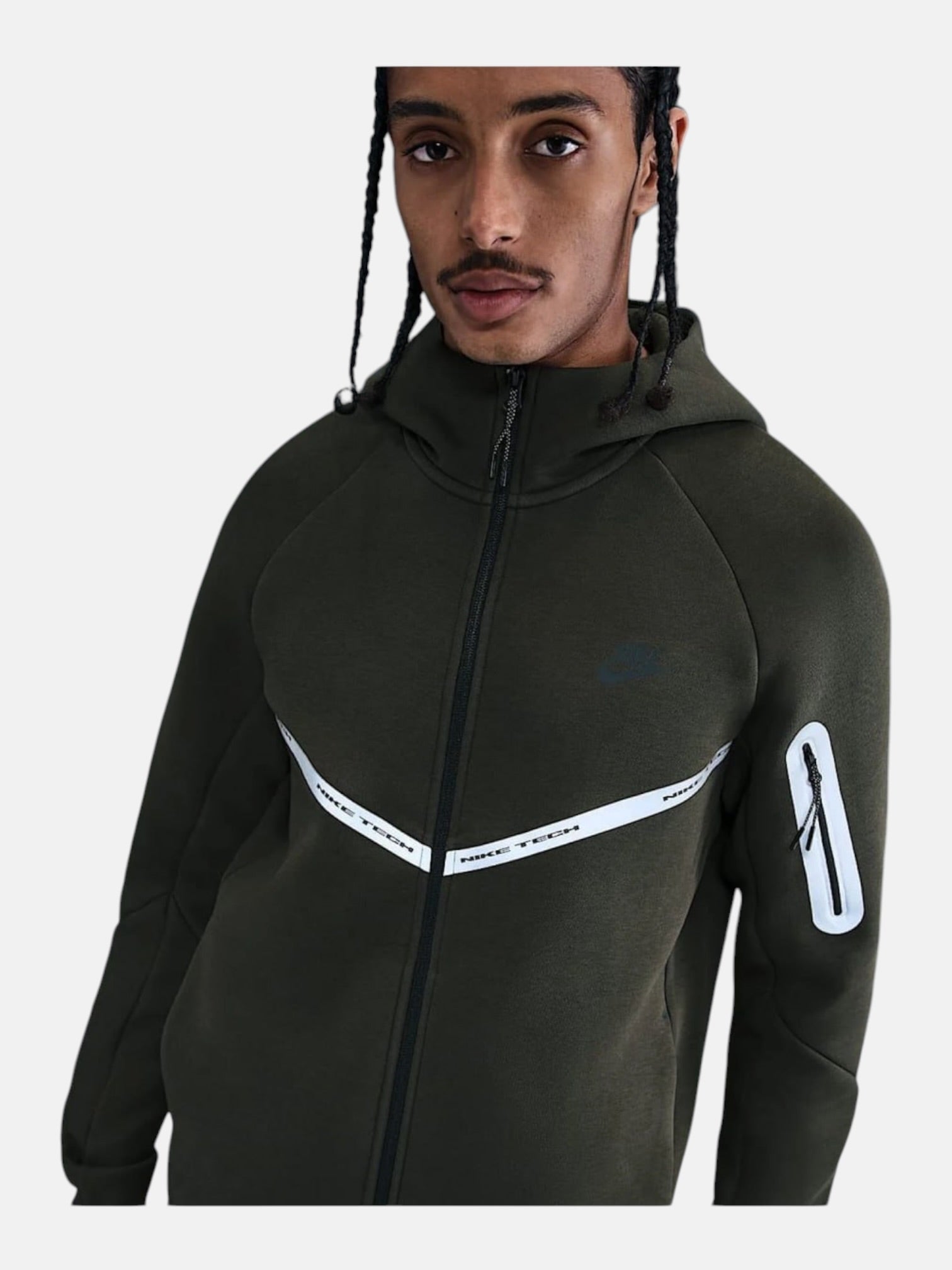 Толстовка чоловіча Nike Tech Fleece Windrunner Full-Zip Reflective "Olive" IM6537-355