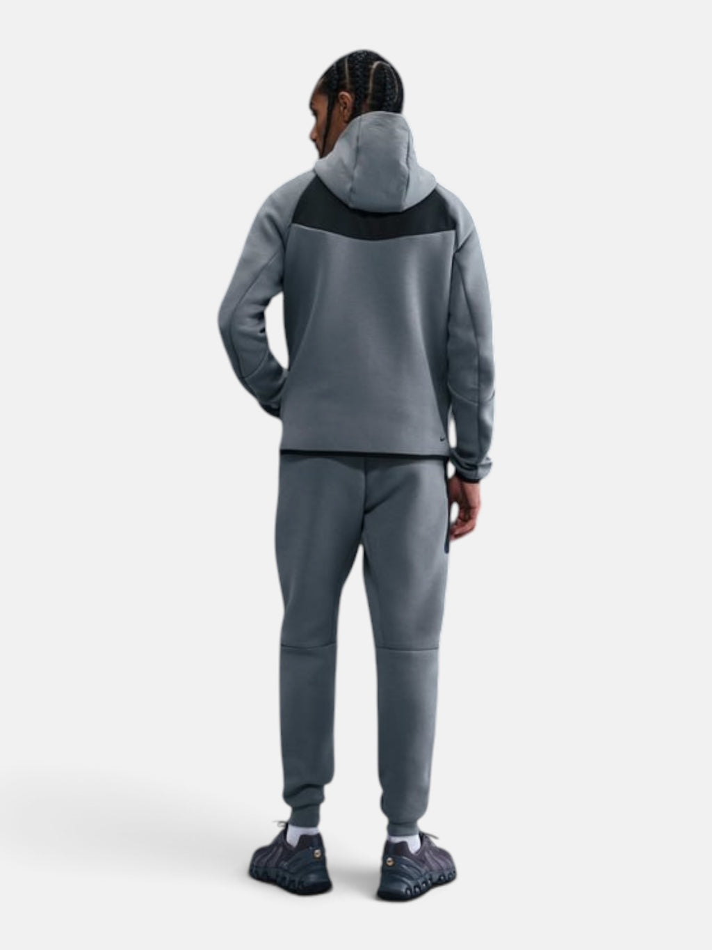 Толстовка чоловіча Nike Tech Fleece Windrunner "Grey/Volt" IH4302-065