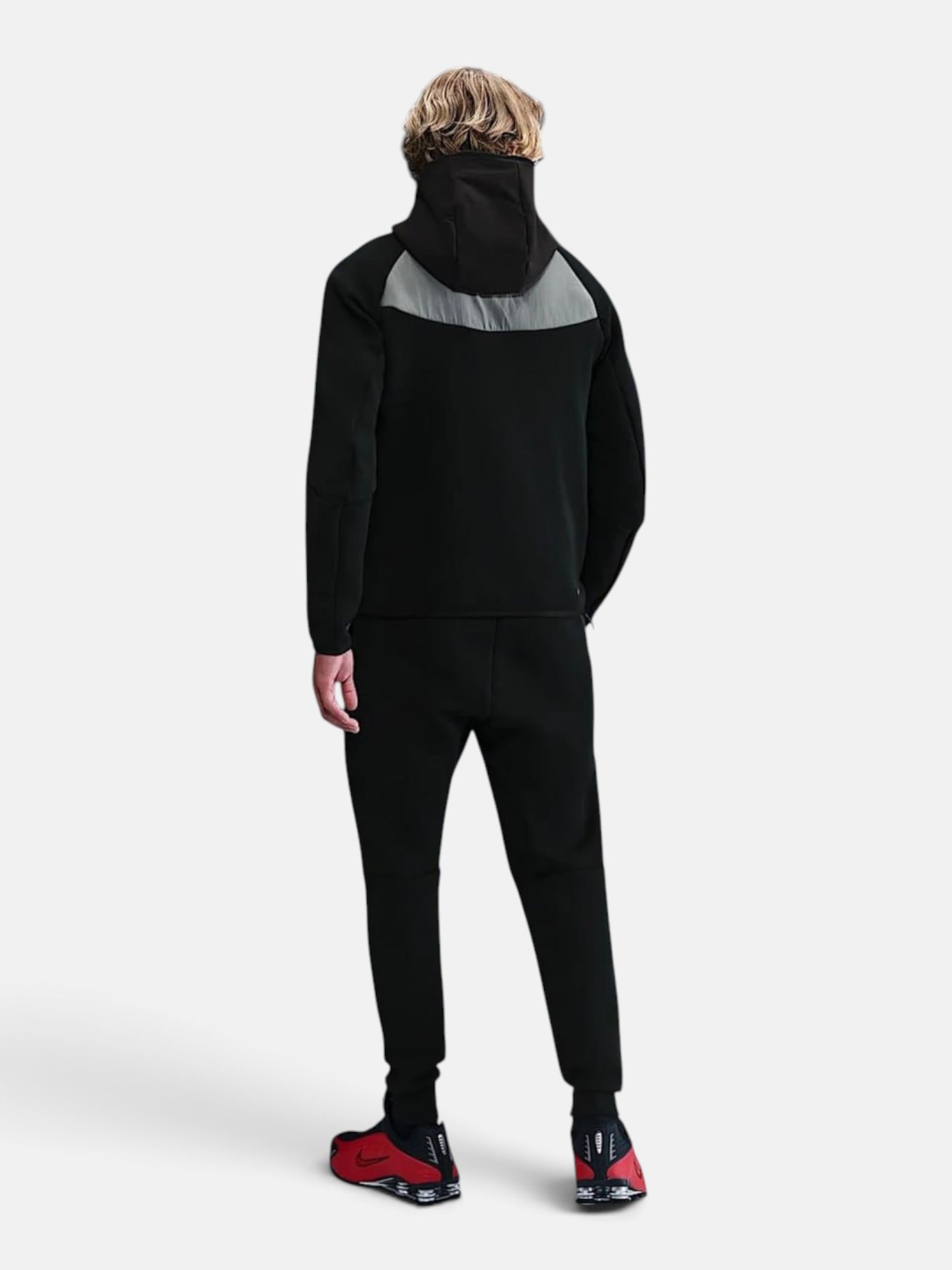 Толстовка чоловіча Nike Tech Fleece Windrunner "Black/Grey" IH4302-010