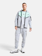 Толстовка чоловіча Nike Tech Fleece Windrunner "Wolf Grey/Mint" IH4302-012