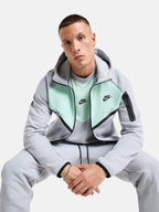 Толстовка чоловіча Nike Tech Fleece Windrunner "Wolf Grey/Mint" IH4302-012