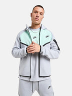 Толстовка чоловіча Nike Tech Fleece Windrunner "Wolf Grey/Mint" IH4302-012