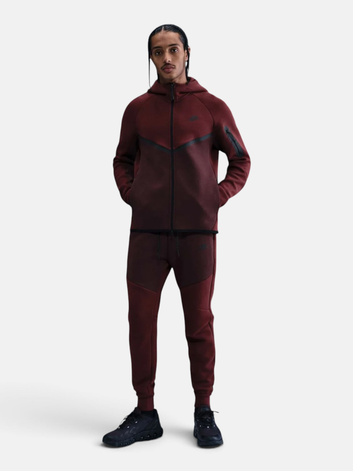 Толстовка чоловіча Nike Tech Fleece Windrunner "Bordo" HV0949-619