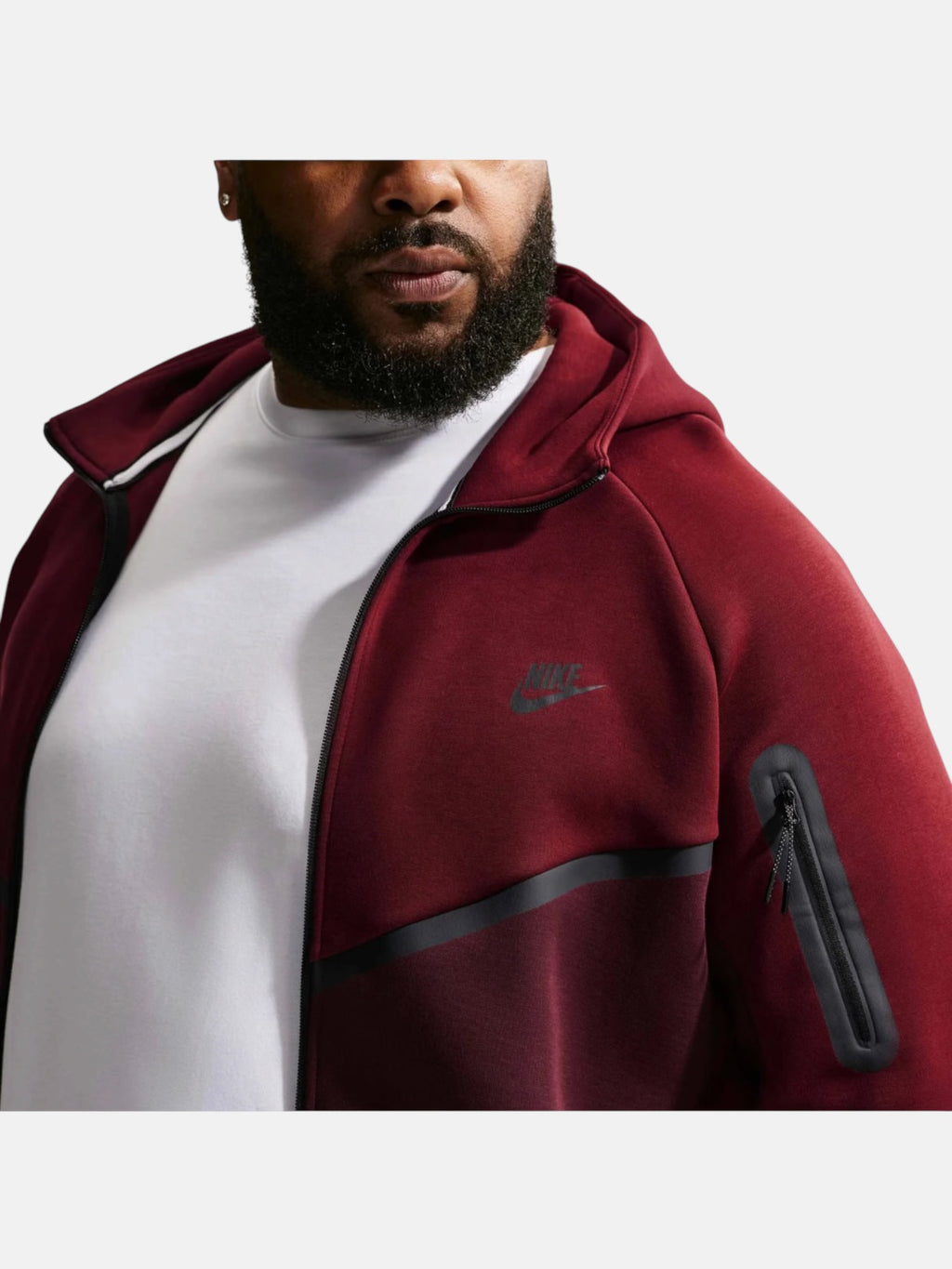 Толстовка чоловіча Nike Tech Fleece Windrunner "Bordo" HV0949-619