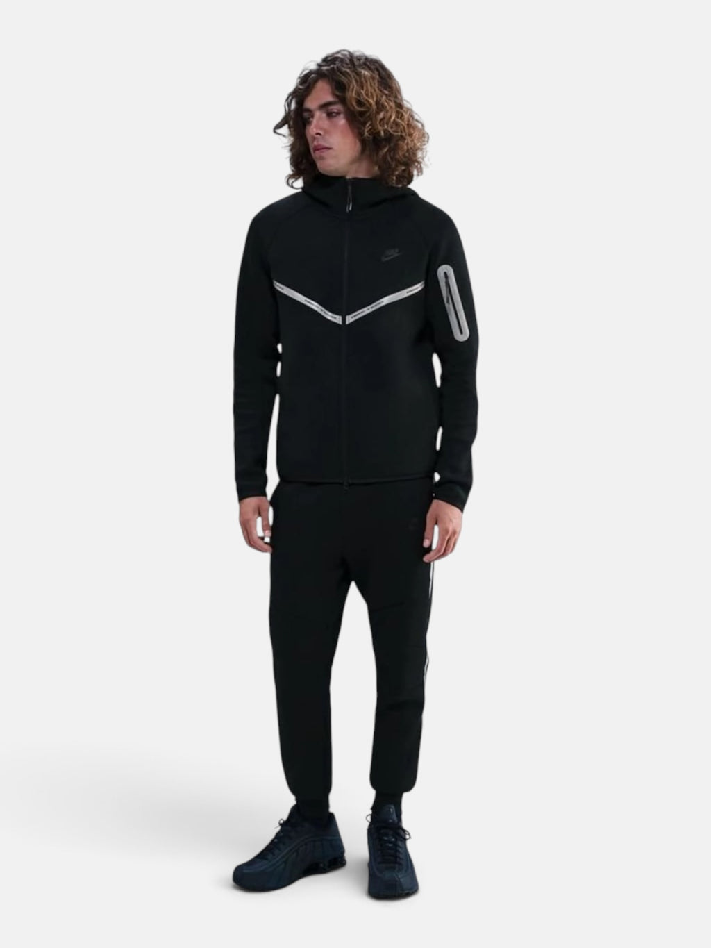 Толстовка чоловіча Nike Tech Fleece Windrunner Reflective "Black" IM6537-010