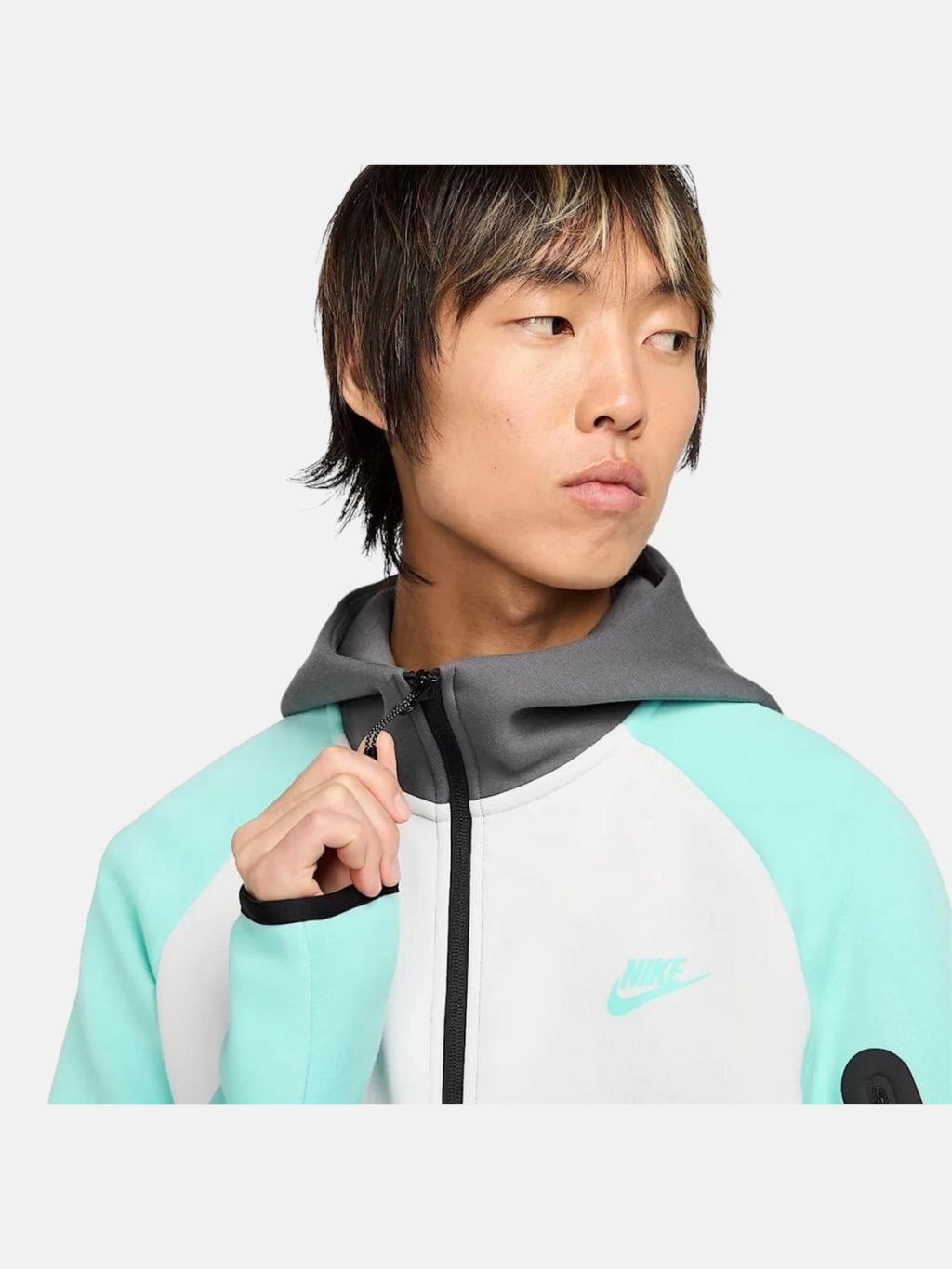 Толстовка чоловіча Nike Tech Fleece Windrunner "Turquoise/White" HV6512-068