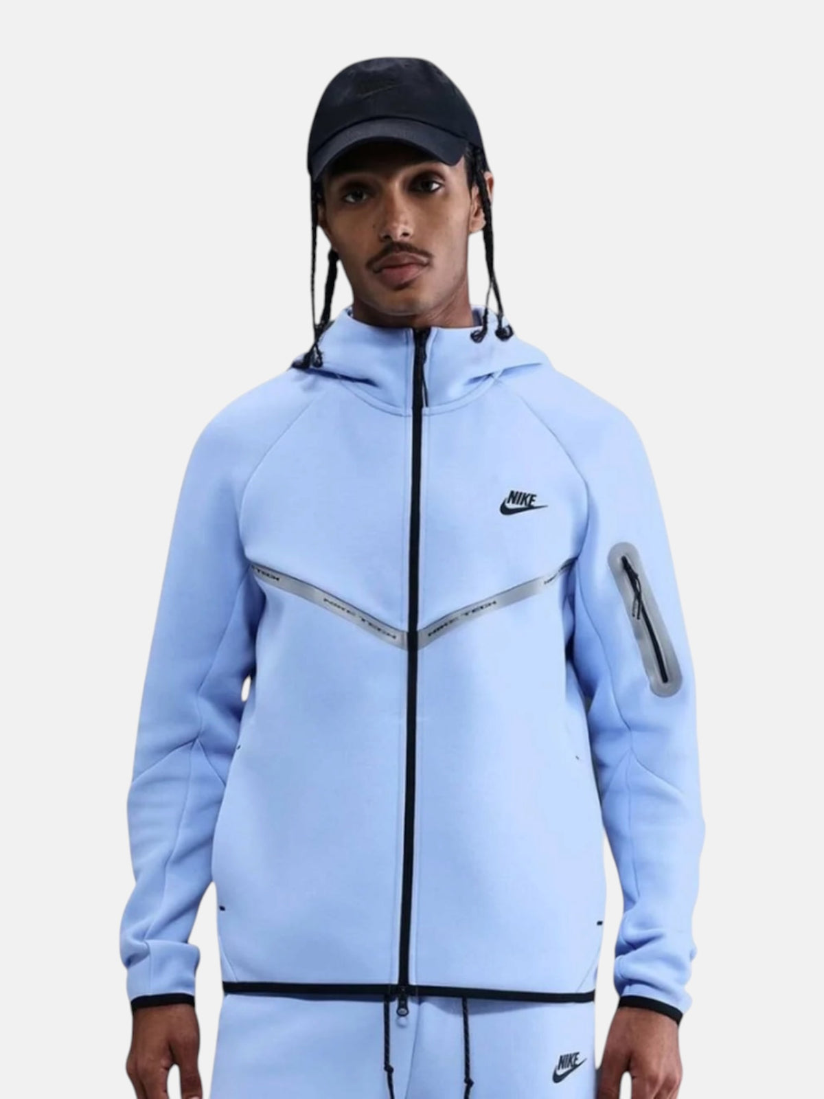 Толстовка чоловіча Nike Tech Fleece Windrunner Reflective "Light Blue" IM6537-468