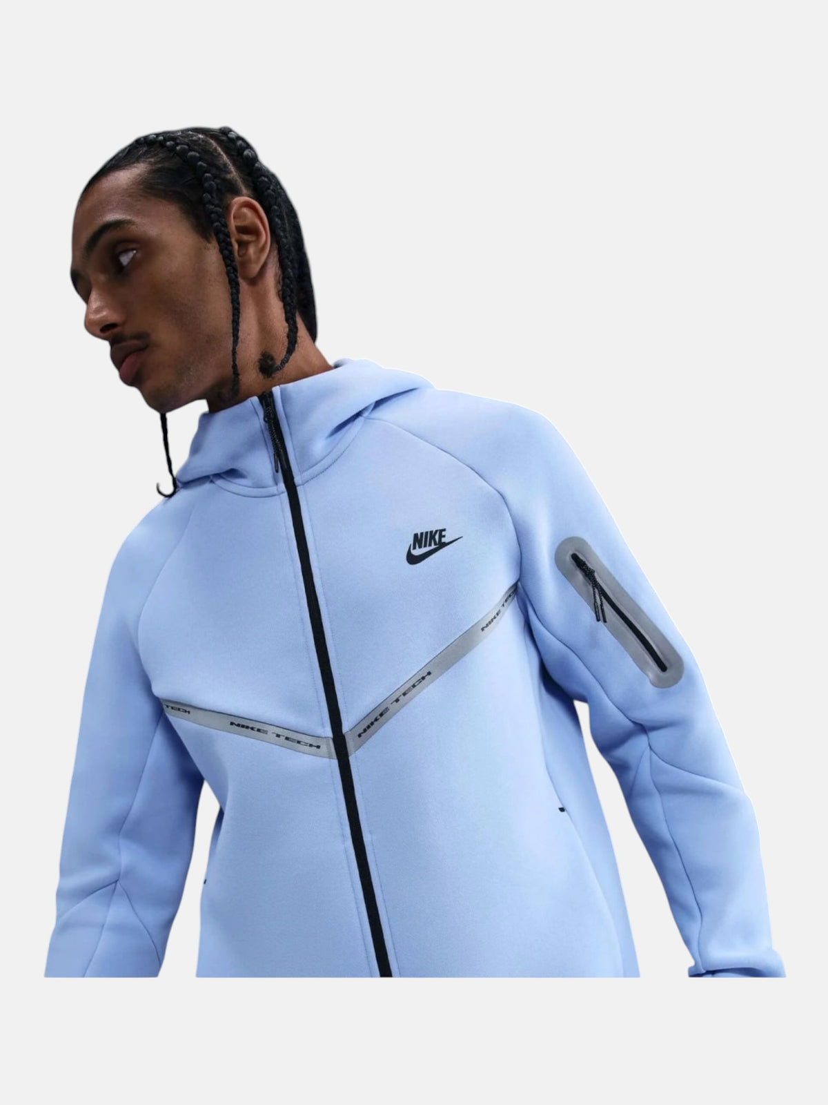 Толстовка чоловіча Nike Tech Fleece Windrunner Reflective "Light Blue" IM6537-468