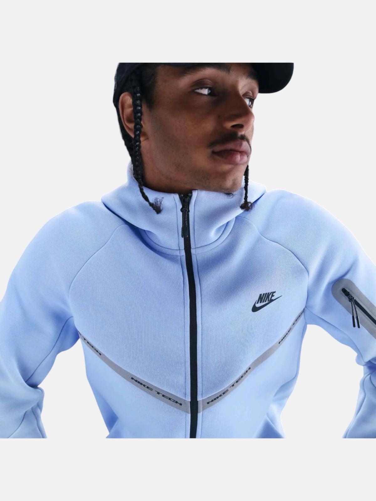 Толстовка чоловіча Nike Tech Fleece Windrunner Reflective "Light Blue" IM6537-468