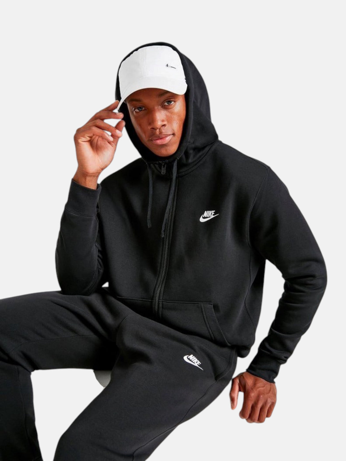 Кофта чоловіча Nike Sportswear Club Fleece Full-Zip "Black" BV2645-010
