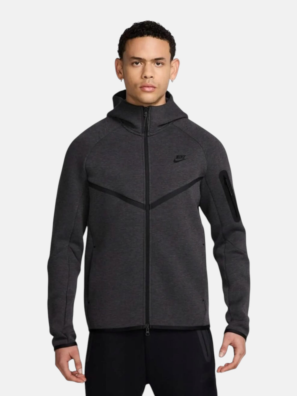 Толстовка чоловіча Nike Tech Fleece Windrunner "Black Heather" HV0949-032