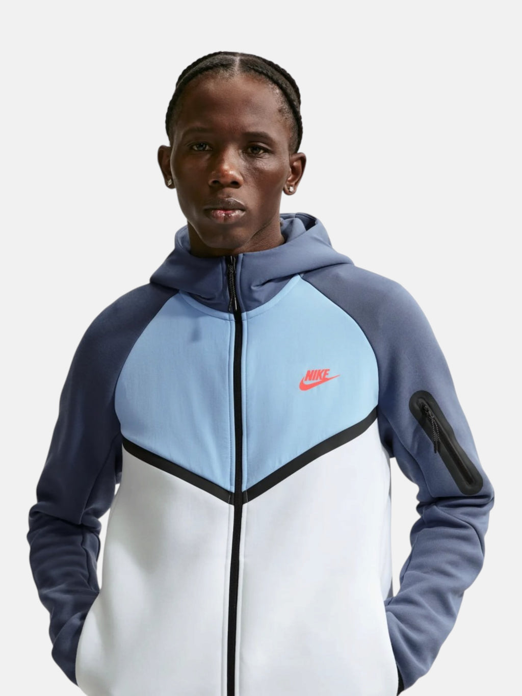 Толстовка чоловіча Nike Tech Fleece Windrunner "Light Blue/Navy" IH4302-100