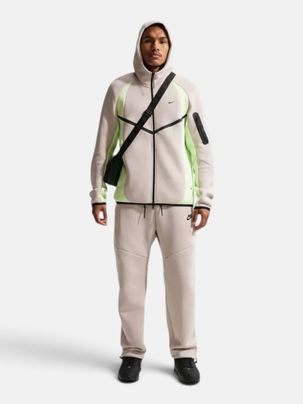 Толстовка чоловіча Nike Tech Fleece Pro "Cream/Lime" IF1325-236