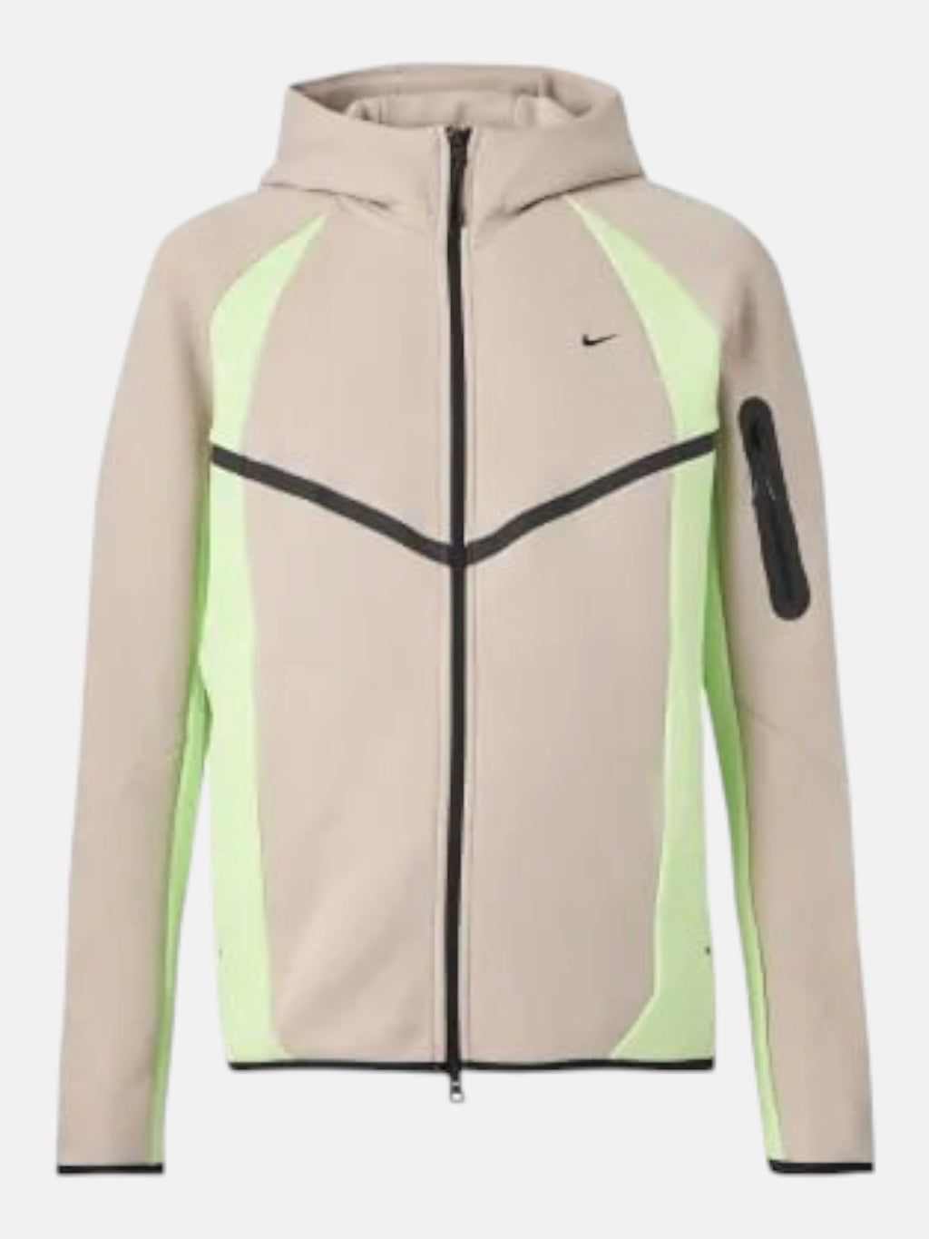 Толстовка чоловіча Nike Tech Fleece Pro "Cream/Lime" IF1325-236