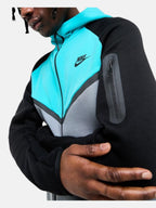 Толстовка чоловіча Nike Tech Fleece Windrunner "Grey/Turquoise" IH4302-084
