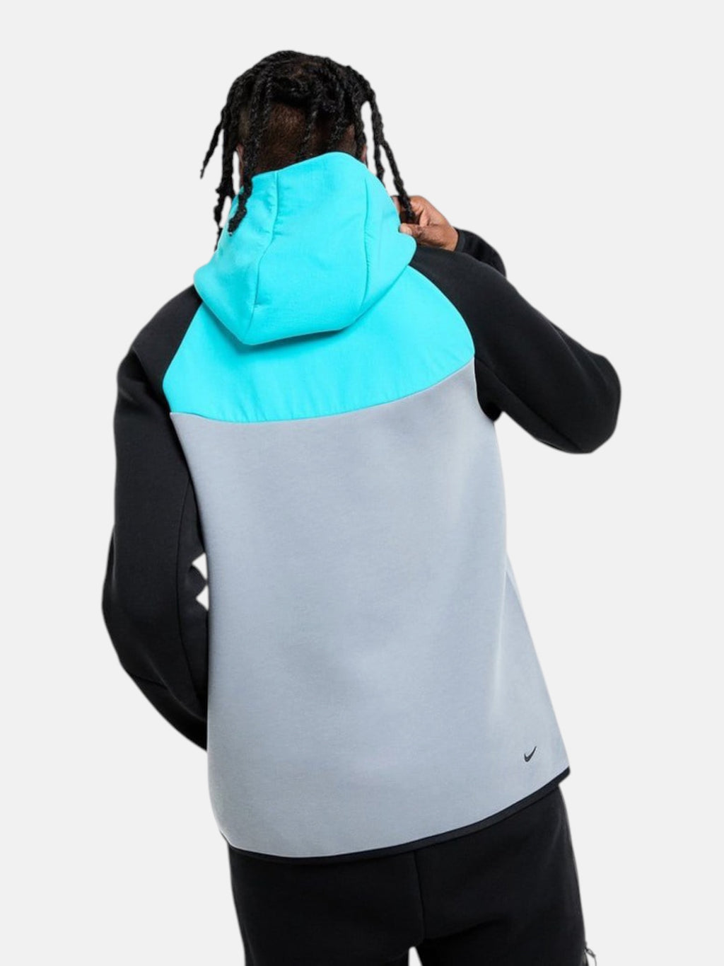Толстовка чоловіча Nike Tech Fleece Windrunner "Grey/Turquoise" IH4302-084