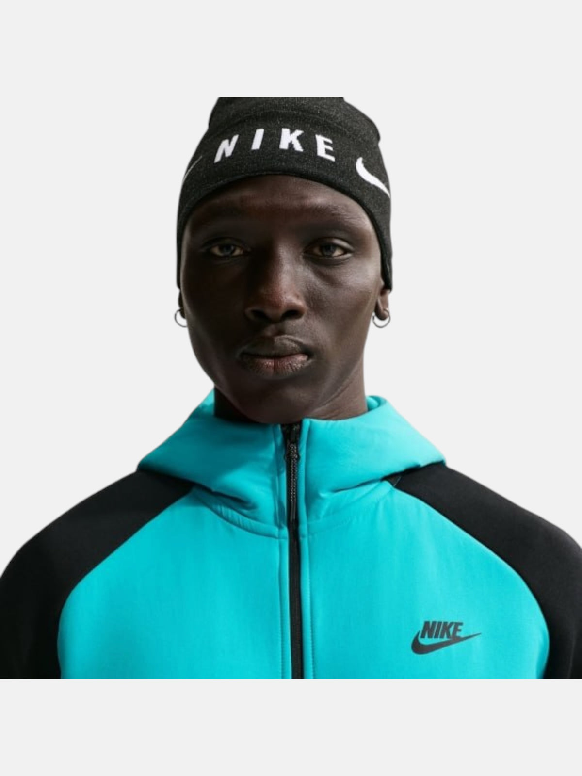 Толстовка чоловіча Nike Tech Fleece Windrunner "Grey/Turquoise" IH4302-084