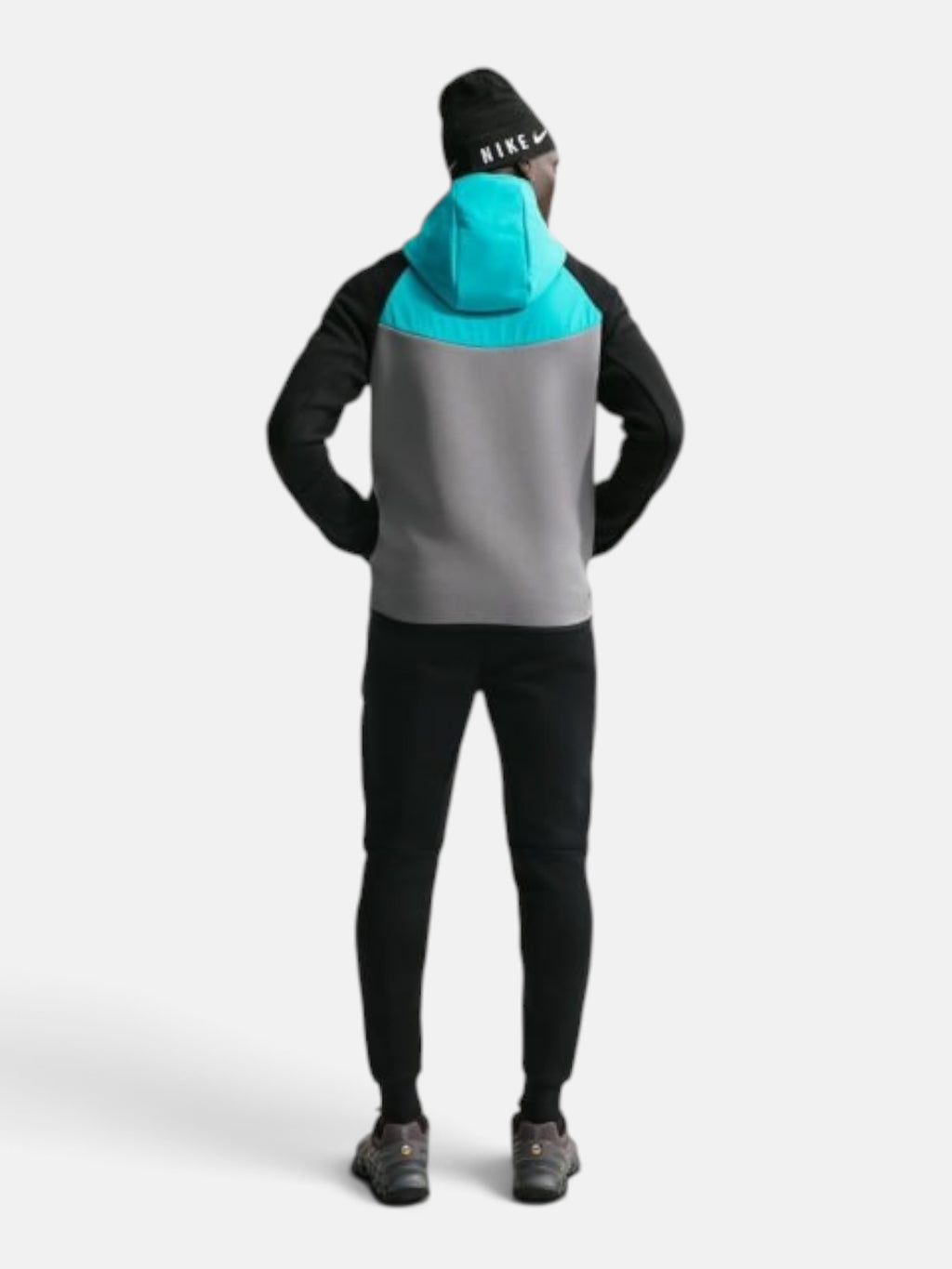 Толстовка чоловіча Nike Tech Fleece Windrunner "Grey/Turquoise" IH4302-084