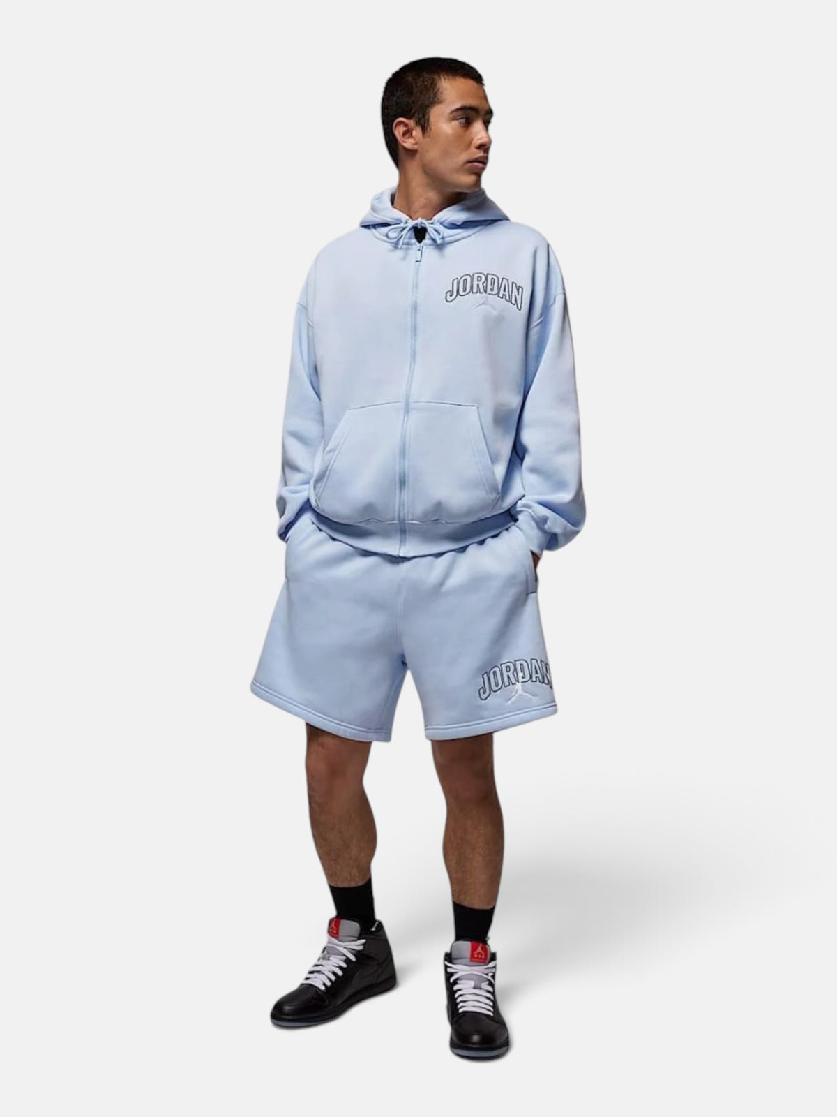 Шорти чоловічі Jordan Brooklyn Fleece Graphic "Light Blue" IB7910-407