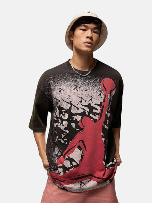Футболка чоловіча Air Jordan Reissue Graphic Oversized "Black/Gym Red" HQ8982-010