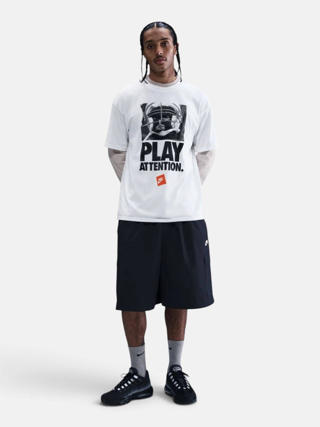 Чоловіча футболка Nike Sportswear Play Attention Max90 Summit White IB8258-121