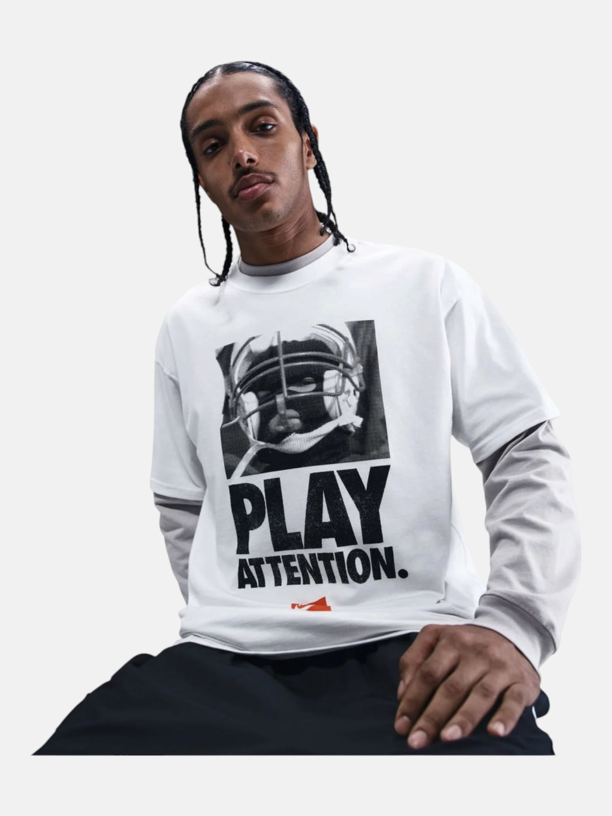Чоловіча футболка Nike Sportswear Play Attention Max90 Summit White IB8258-121