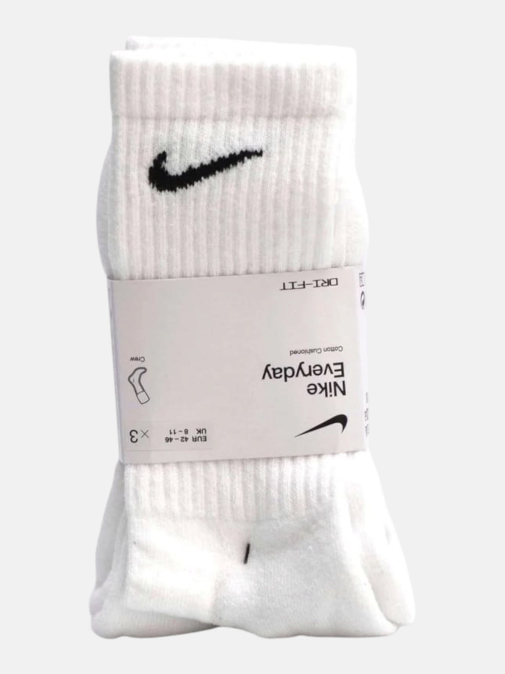 Унісекс шкарпетки Nike Everyday Cushioned Crew White, 3 пари SX7664-100