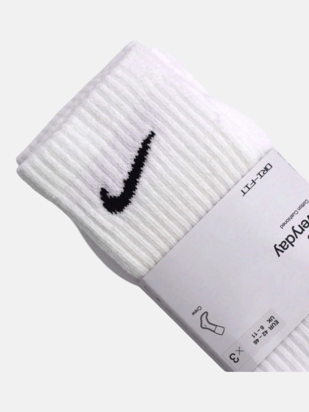 Унісекс шкарпетки Nike Everyday Cushioned Crew White, 3 пари SX7664-100