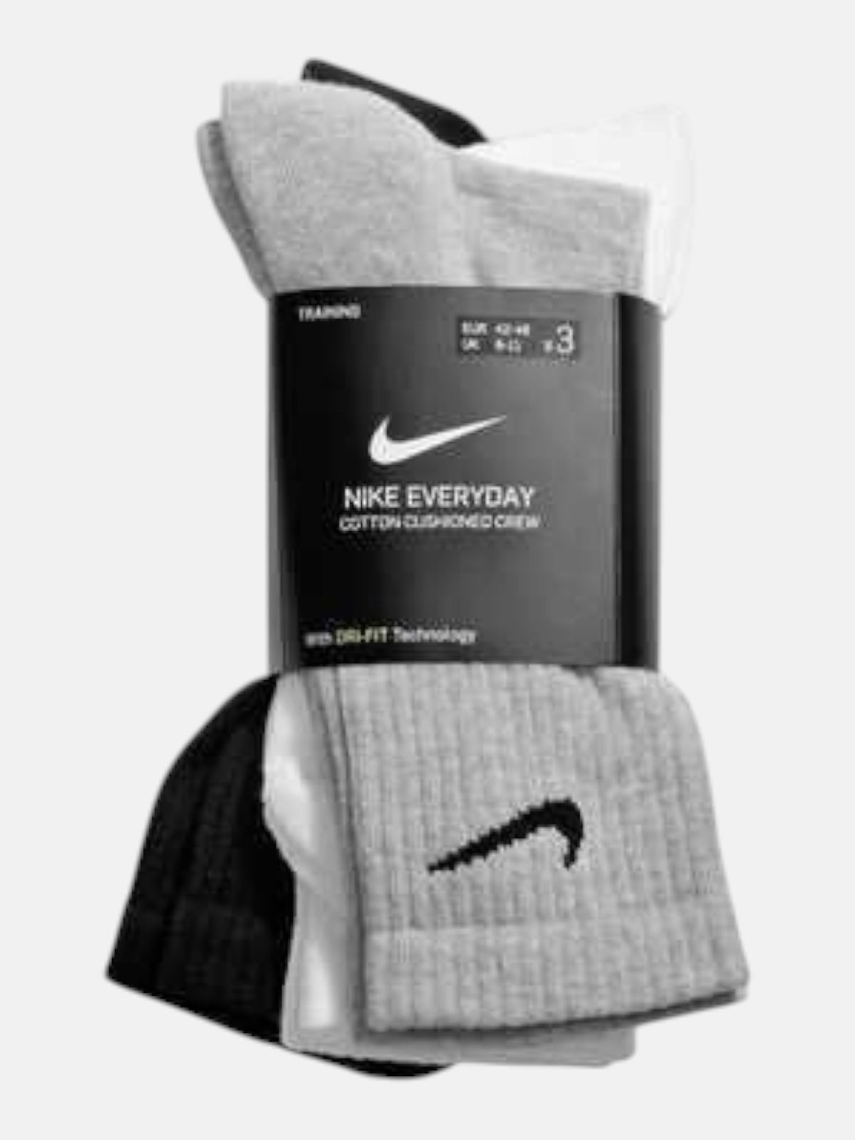 Шкарпетки унісекс Nike Everyday Cushioned Crew Multi-Color, 3 пари SX7664-901