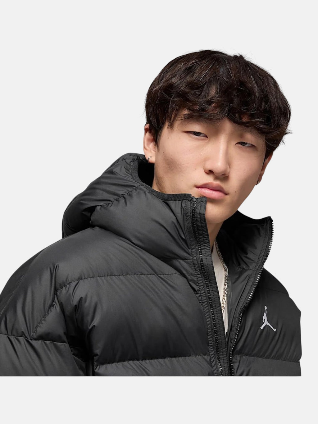 Чоловічий пуховик Jordan Brooklyn Therma-FIT Puffer Jacket Black / White HV0532-010