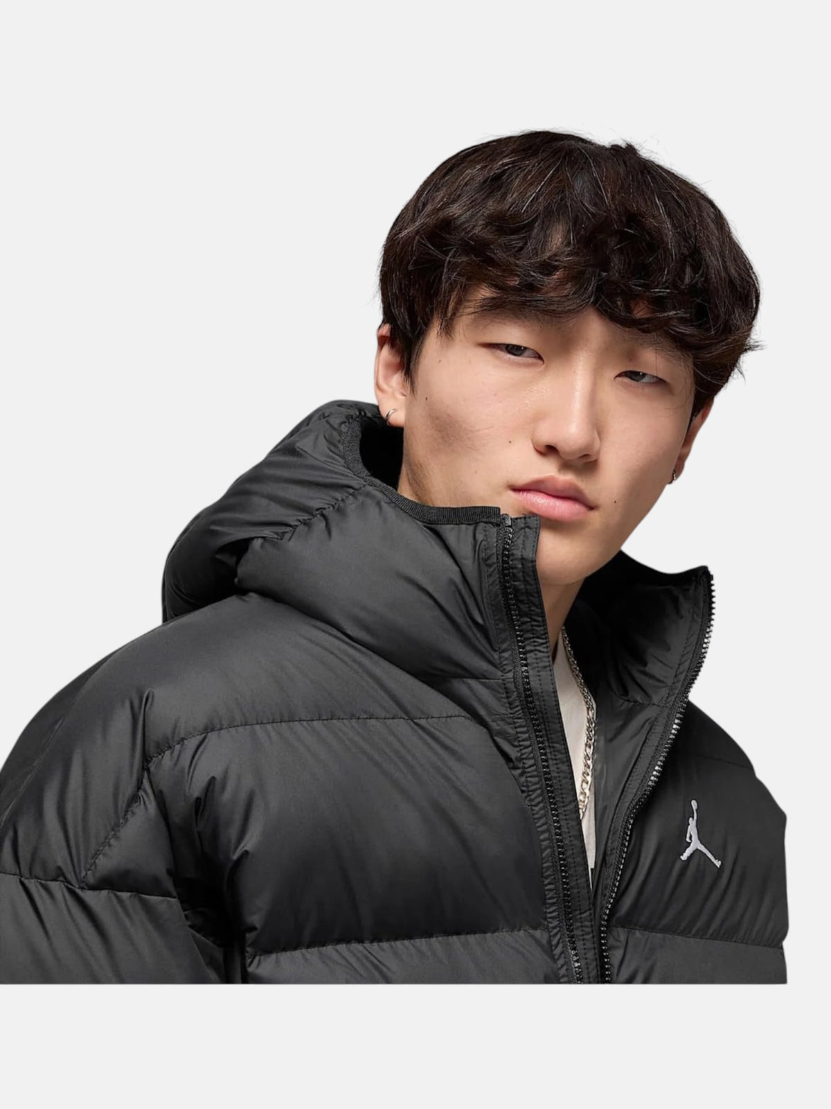 Чоловічий пуховик Jordan Brooklyn Therma-FIT Puffer Jacket Black / White HV0532-010