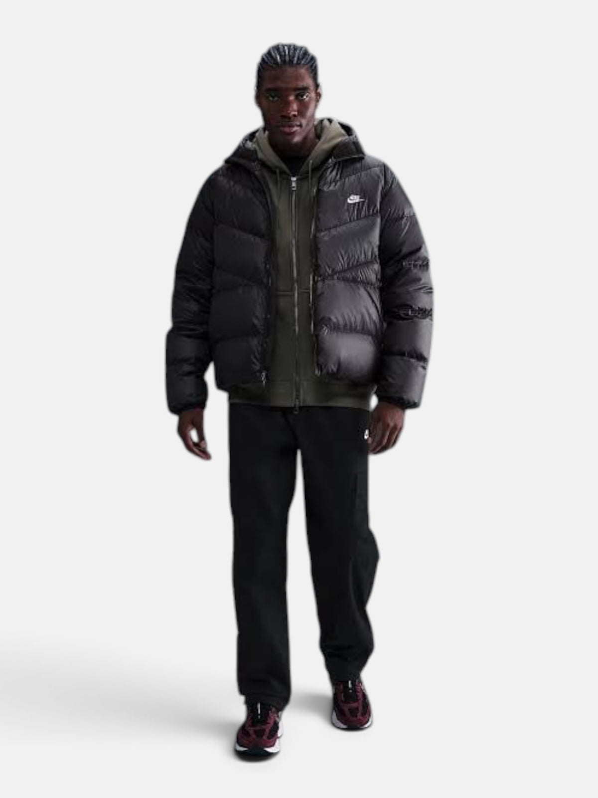 Чоловічий пуховик Nike Windrunner Down Jacket Black / Black / White HQ7790-011